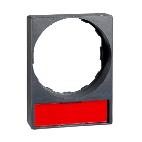 Schneider Electric Legend holder; 30x40mm w/ blank 8x27mm black/red legend; flush mounting w/ bezel